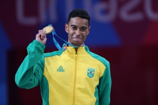 Ygor Coelho (Brasil), medalha de ouro no individual masculino do badminton nos Jogos Pan-Americanos Lima 2019. Local: Polidesportivo 3, em Videna, em Lima, no Peru. Data: 02.08.2019. Foto: Abelardo Mendes Jr/ rededoesporte.gov.br