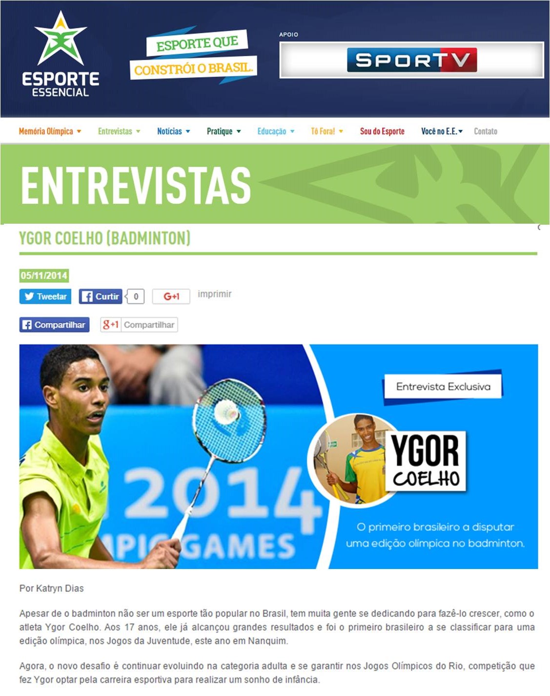 2014 11 09 Esporte Essencial
