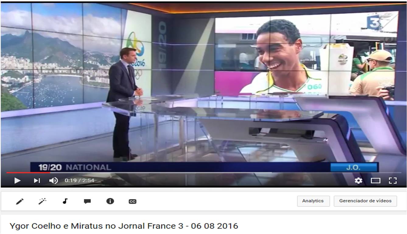 Ygor Coelho e Miratus no Jornal France 3 &#8211; Agosto 2016