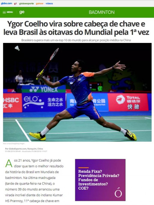 2018 08 01 Globo Esporte