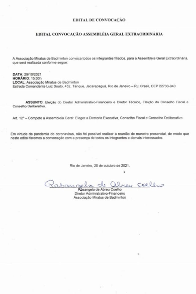 Edital Convocaçao Out 2021