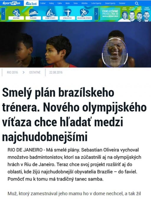 2016 08 22 Sport24.sk - Slovakia